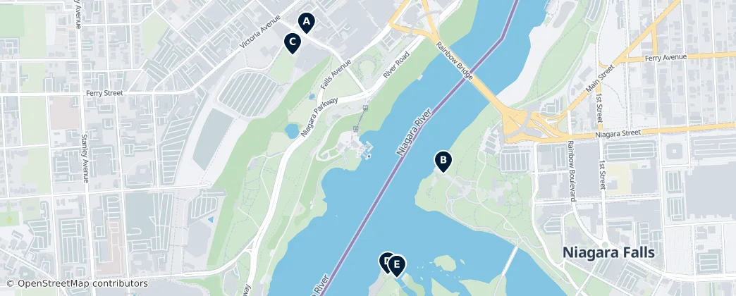 Map of Niagara Falls