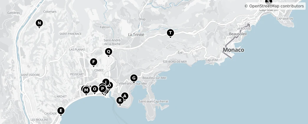 Map of Arrondissement di Nizza