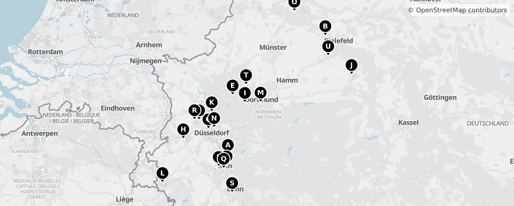 Map of Nord Reno-Westfalia