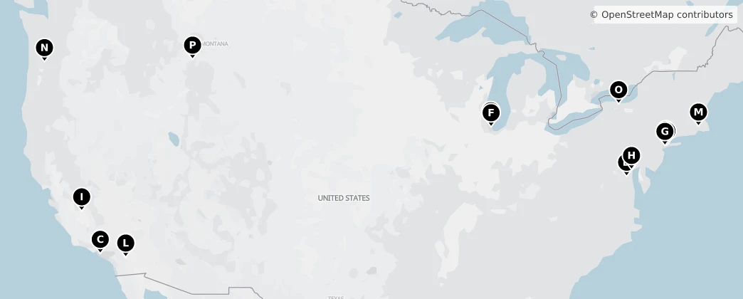 Map of America settentrionale