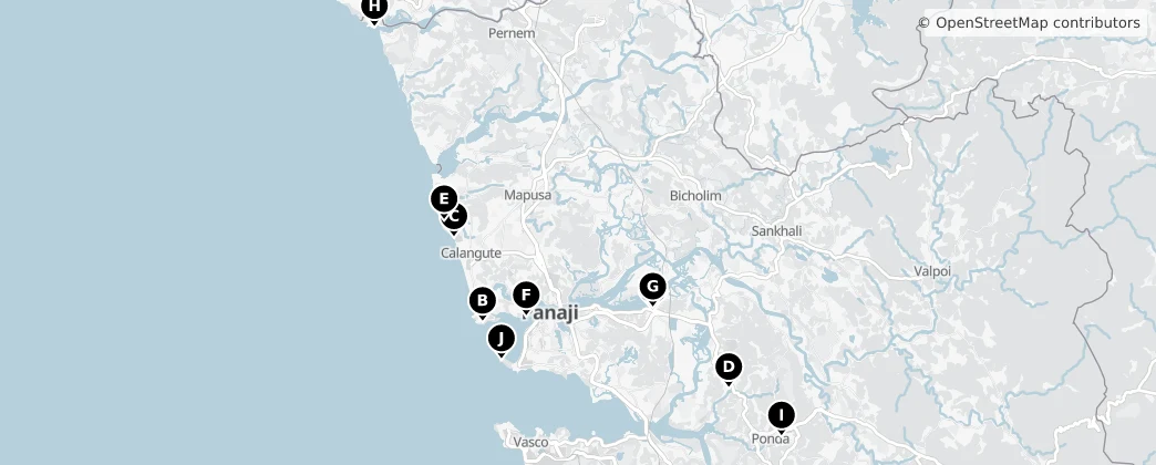 Map of Distretto di Goa Nord