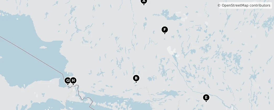 Map of Northeastern Ontario