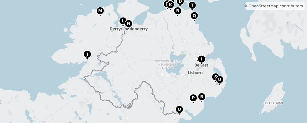 Map of Irlanda del Nord