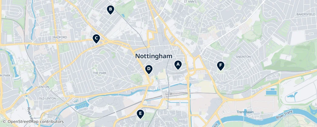 Map of Nottingham