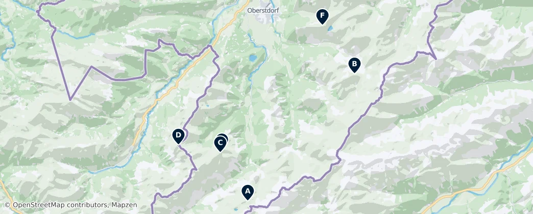 Map of Oberstdorf