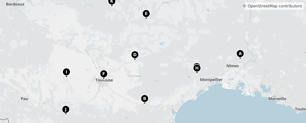 Map of Occitania
