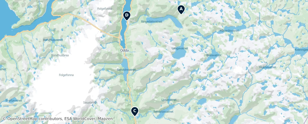 Map of Odda
