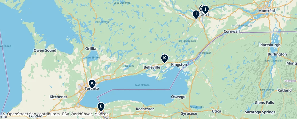 Map of Ontario