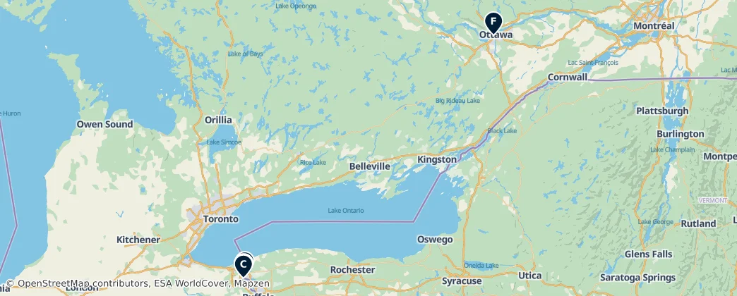 Map of Ontario