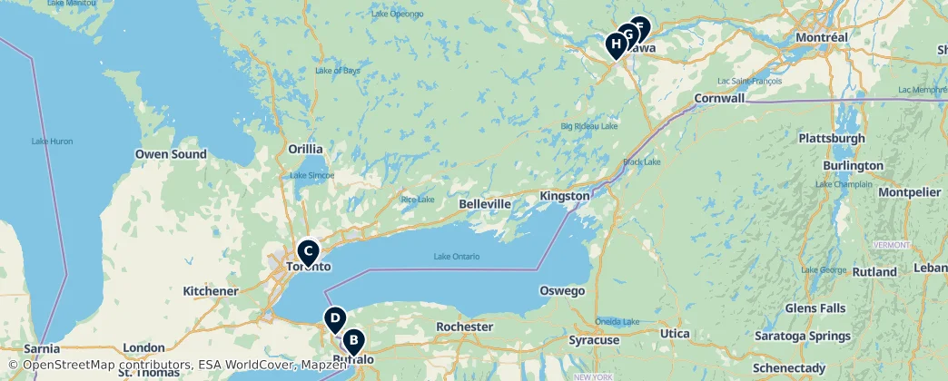 Map of Ontario