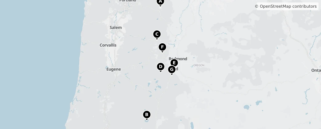 Map of Oregon