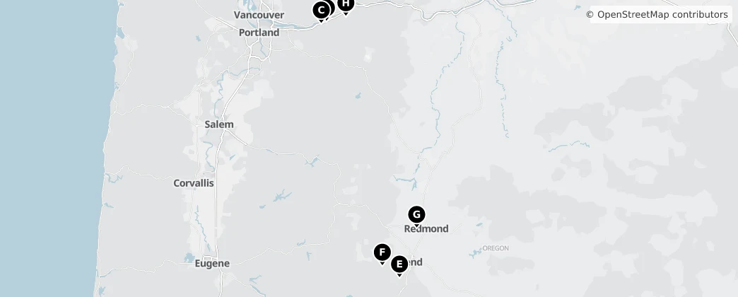 Map of Oregon