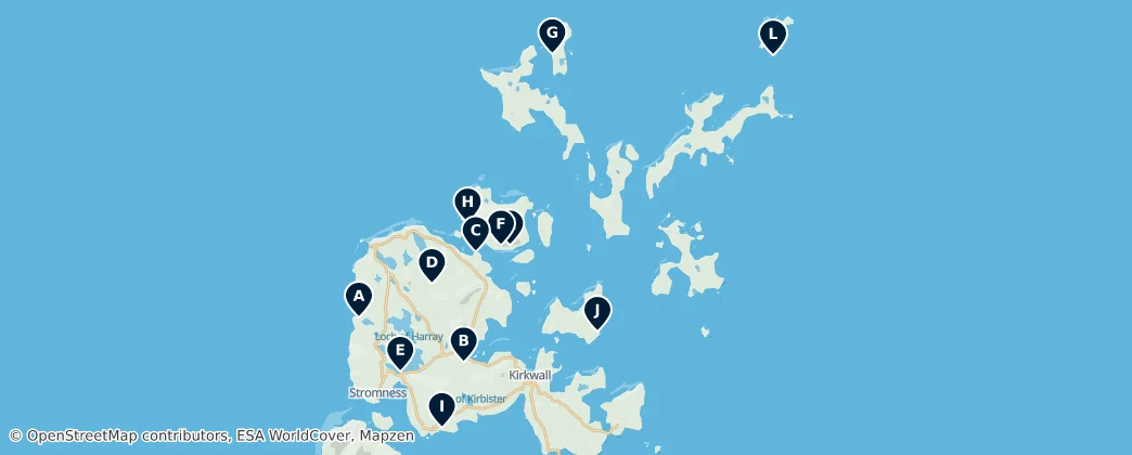 Map of Isole Orcadi