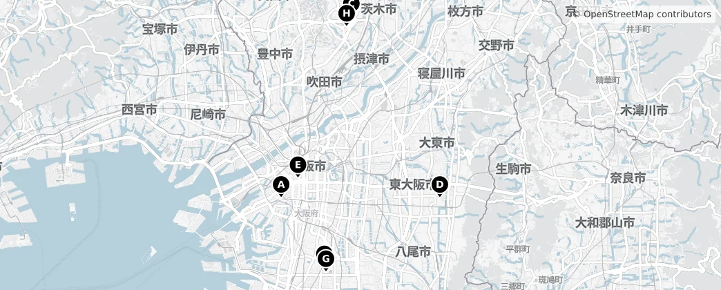 Map of Osaka