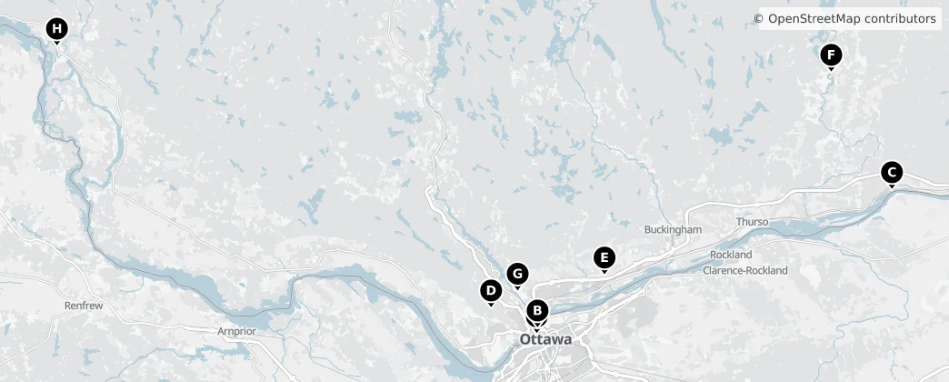 Map of Outaouais