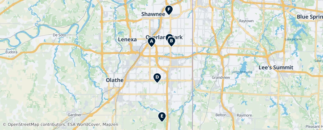 Map of Overland Park