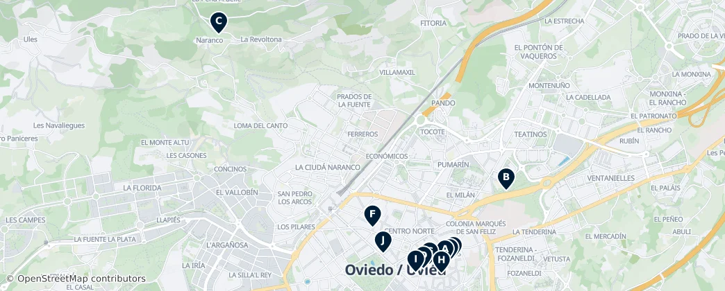 Map of Oviedo