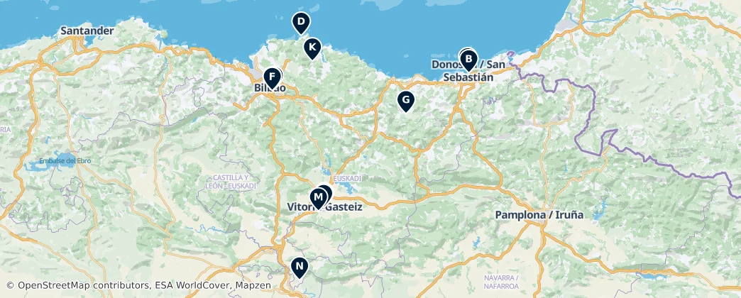 Map of Paese basco