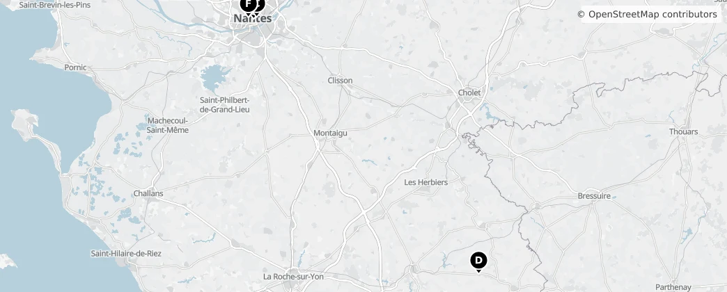 Map of Paesi della Loira