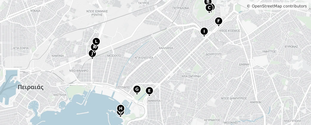Map of Palaio Faliro