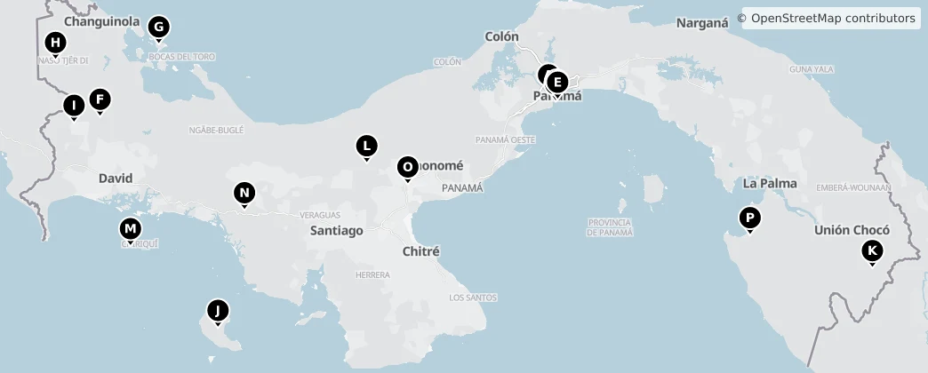 Map of Panamá