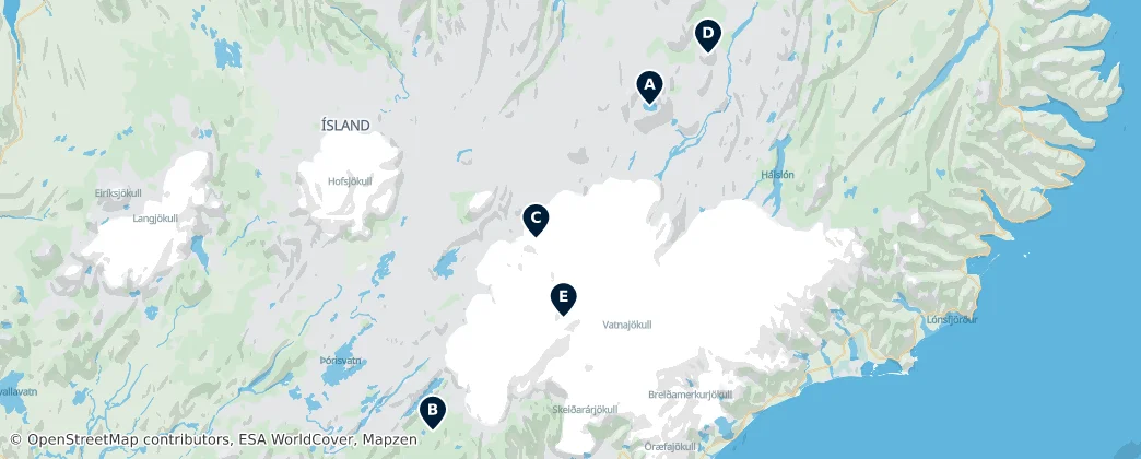 Map of Parco nazionale del Vatnajökull