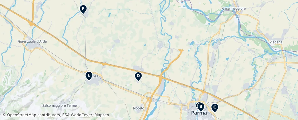 Map of Parma