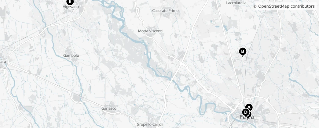 Map of Pavia