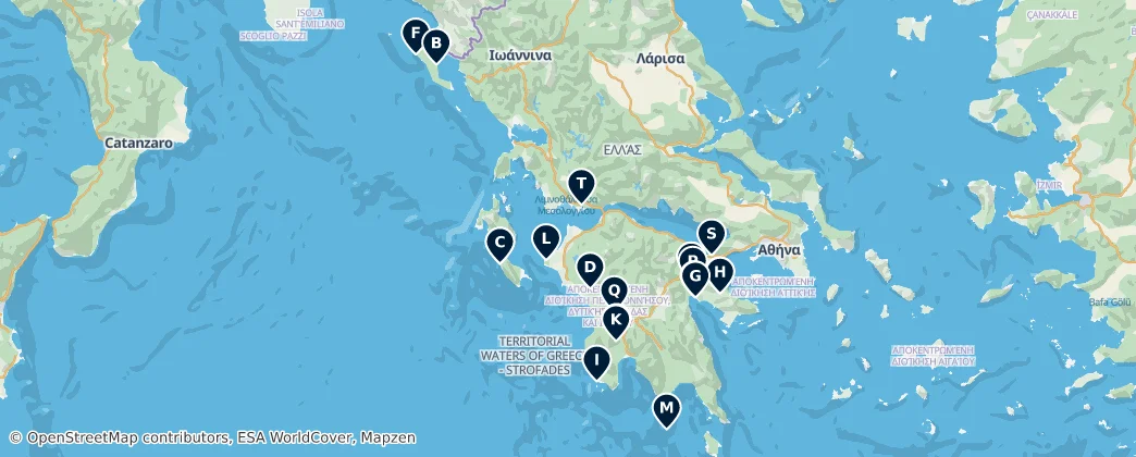 Map of Decentralized Administration of Peloponnese, Western Greece and the Ionian