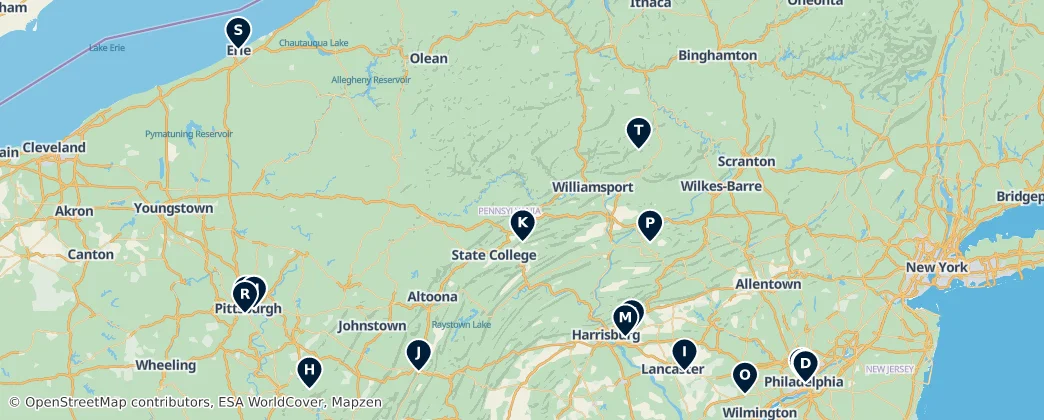 Map of Pennsylvania