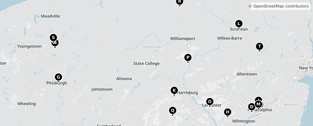 Map of Pennsylvania