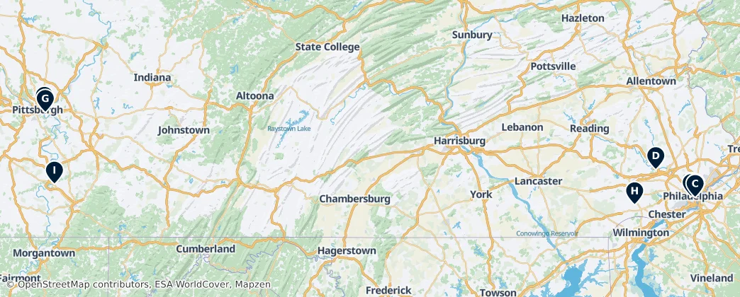 Map of Pennsylvania