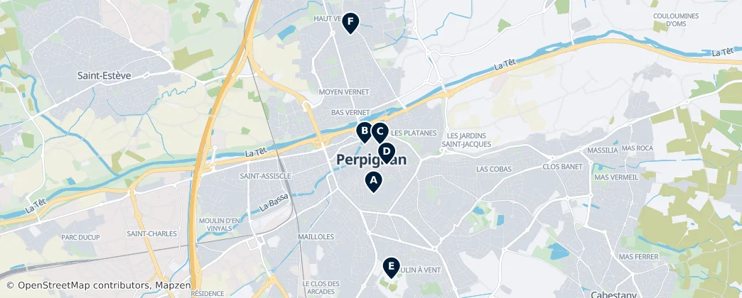 Map of Perpignano