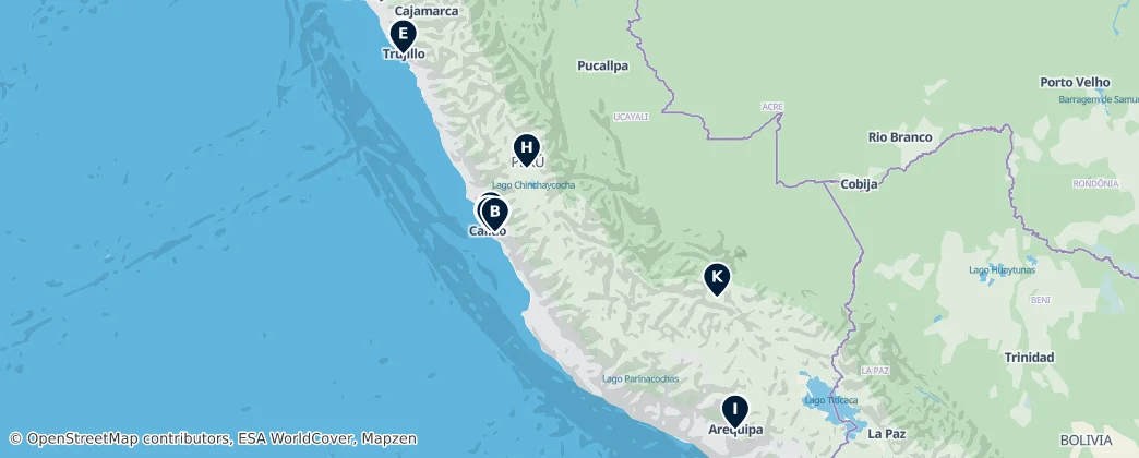 Map of Perù