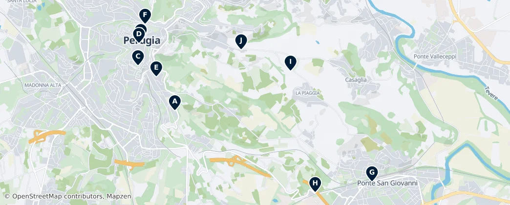 Map of Perugia
