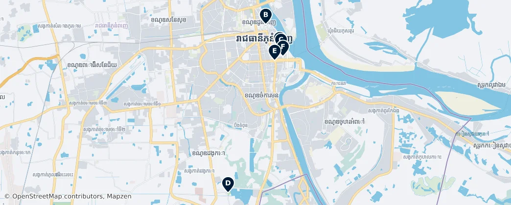 Map of Phnom Penh