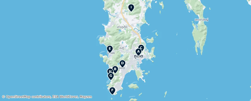 Map of Phuket