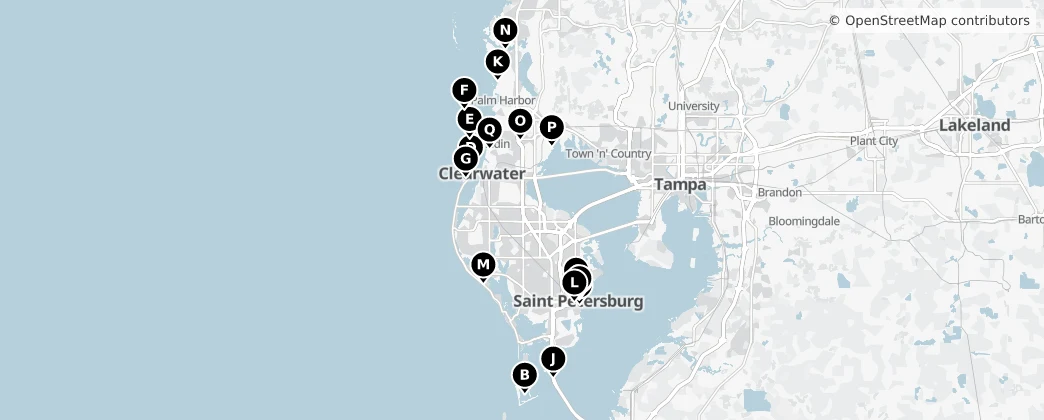 Map of Contea di Pinellas