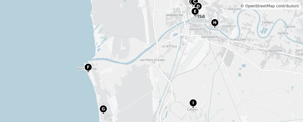 Map of Pisa