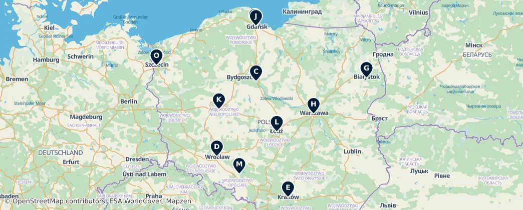 Map of Polonia