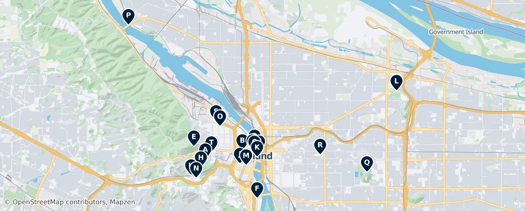 Map of Portland