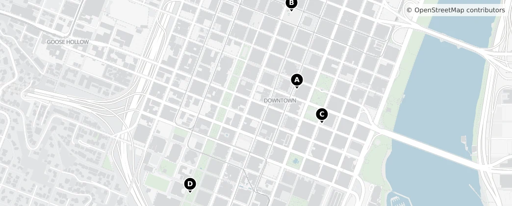Map of Downtown