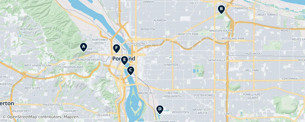 Map of Portland