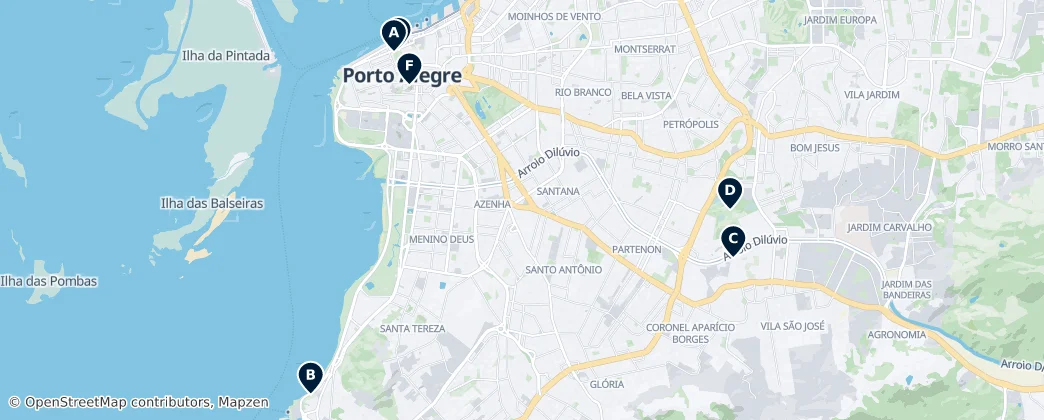 Map of Porto Alegre