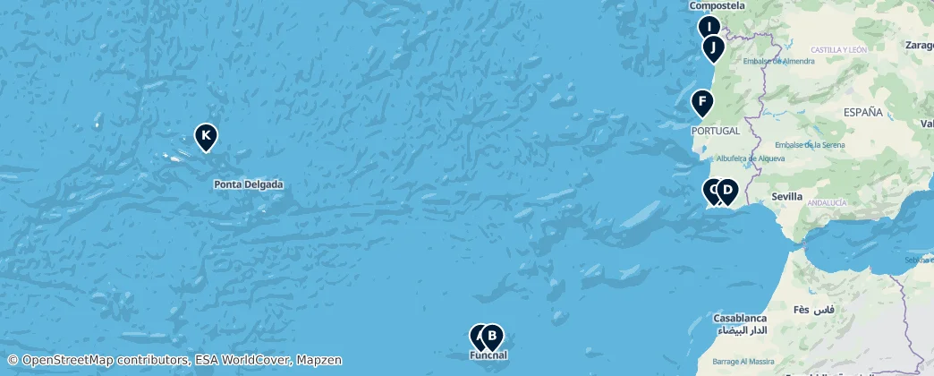 Map of Portogallo