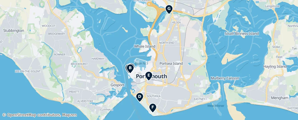 Map of Isola di Portsea