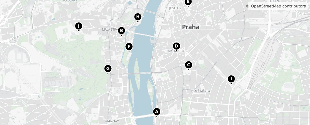 Map of Praga