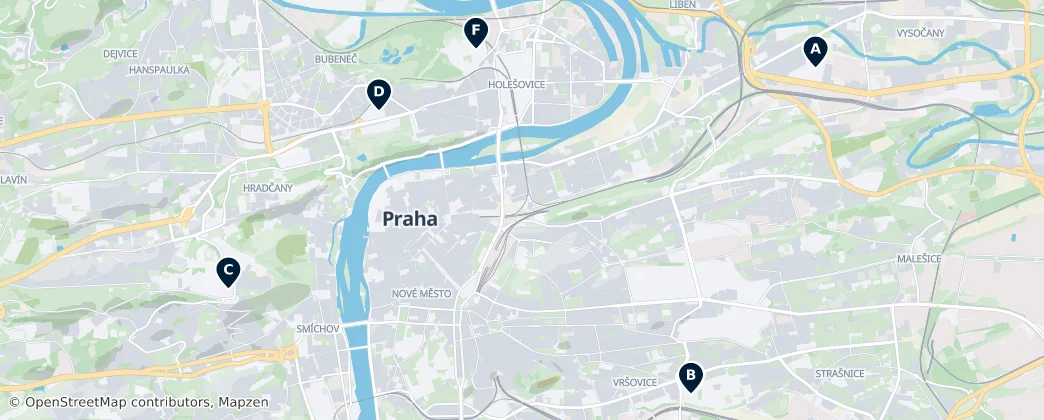 Map of Praga