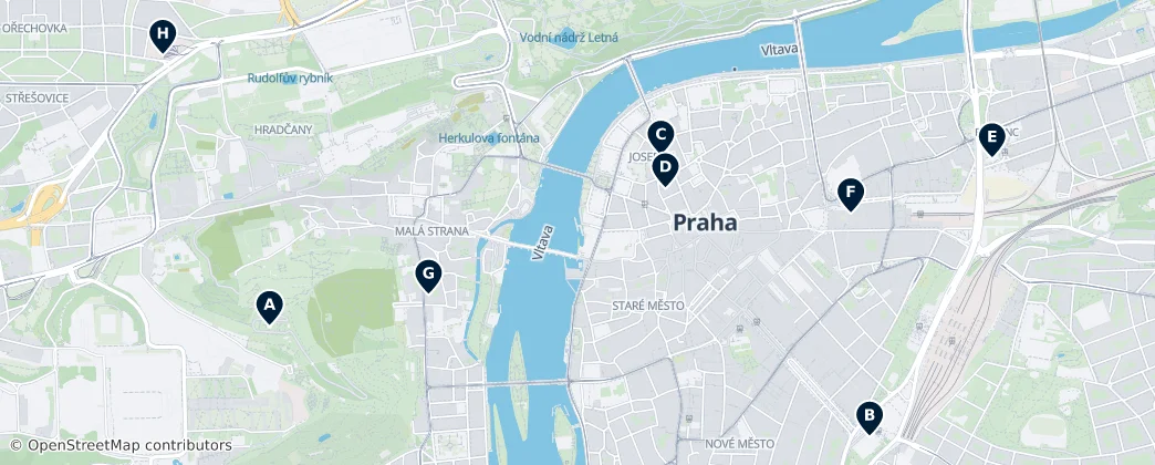 Map of Praga