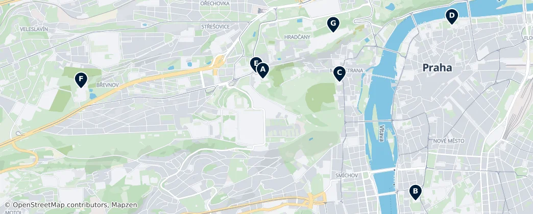 Map of Praga